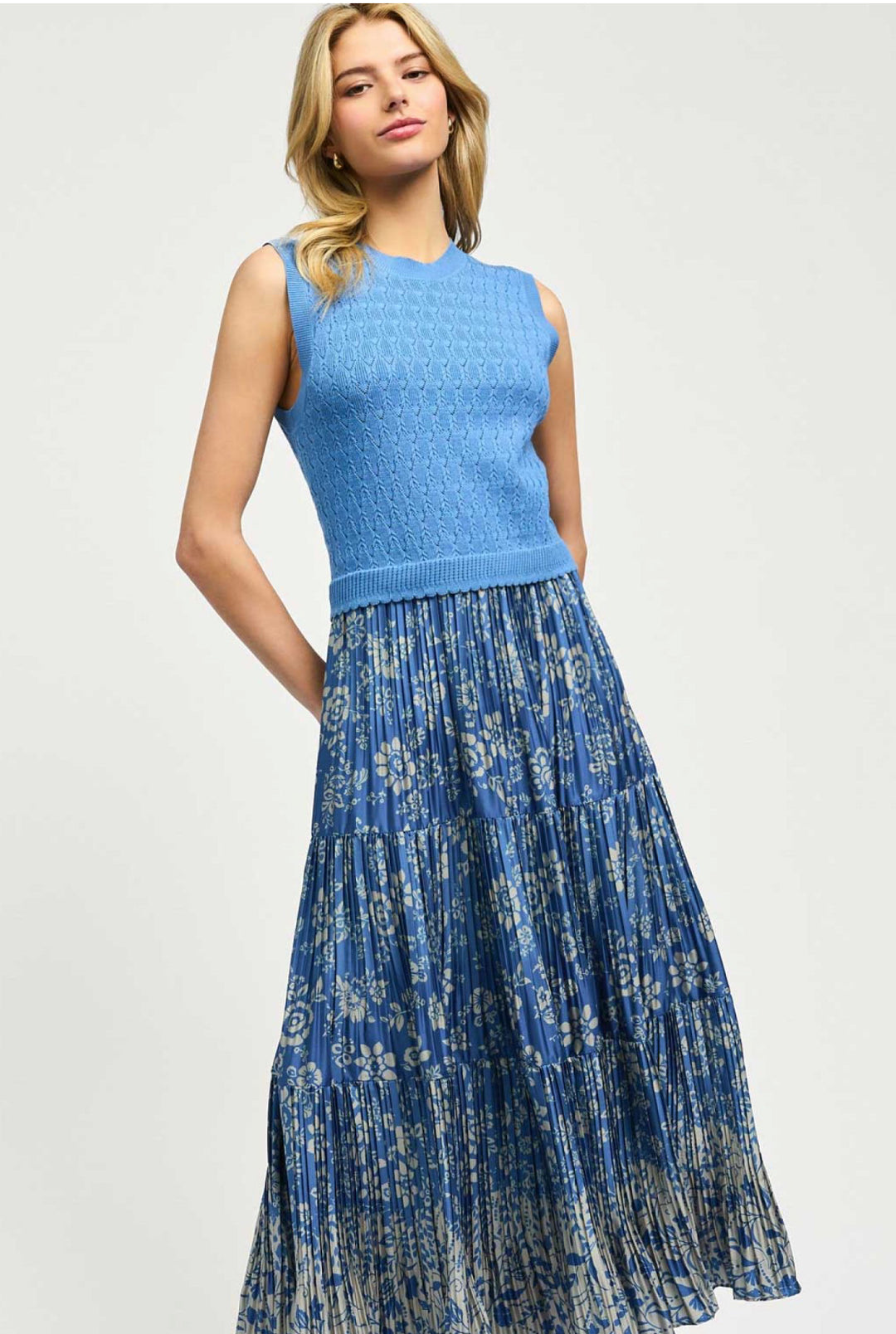 Blue Taupe Maxi Dress