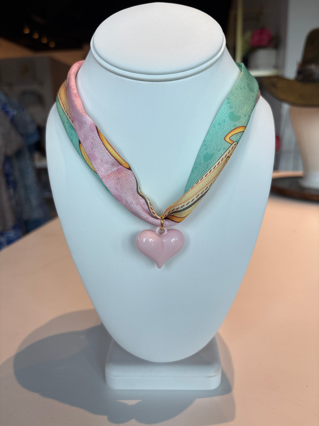 Pastel Patterned Scarf Necklace