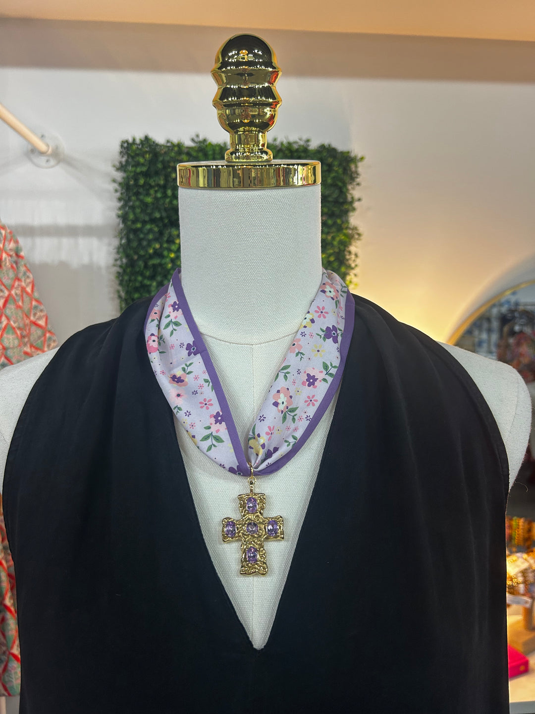 Summer Florals Scarf Necklace