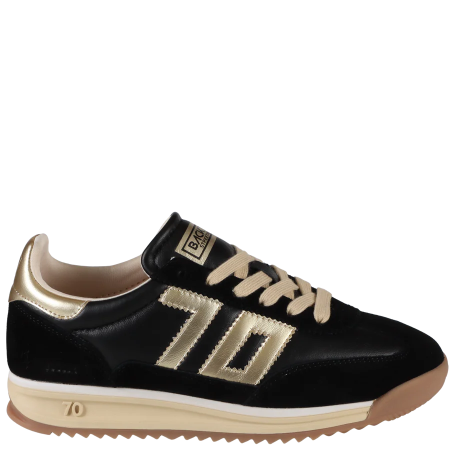 Back 70 Jogger Sneaker in Black Gold