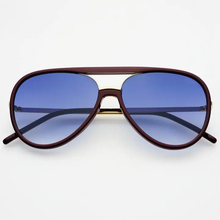 Shay Sunglasses in Burgundy - Freyrs