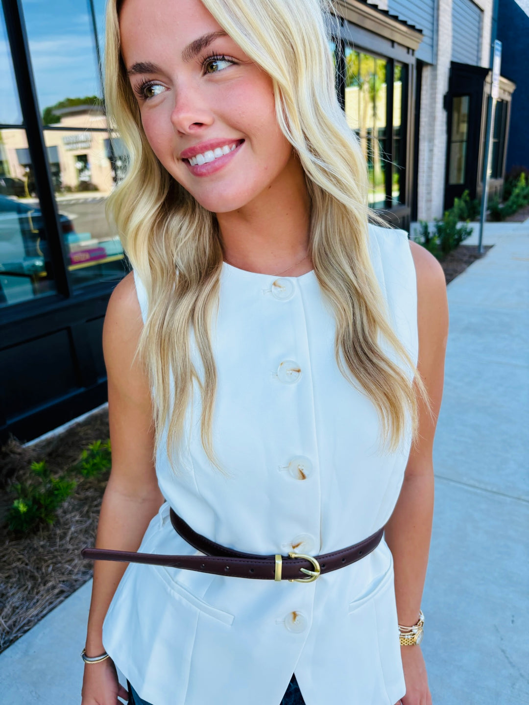 Ivory Vest Top