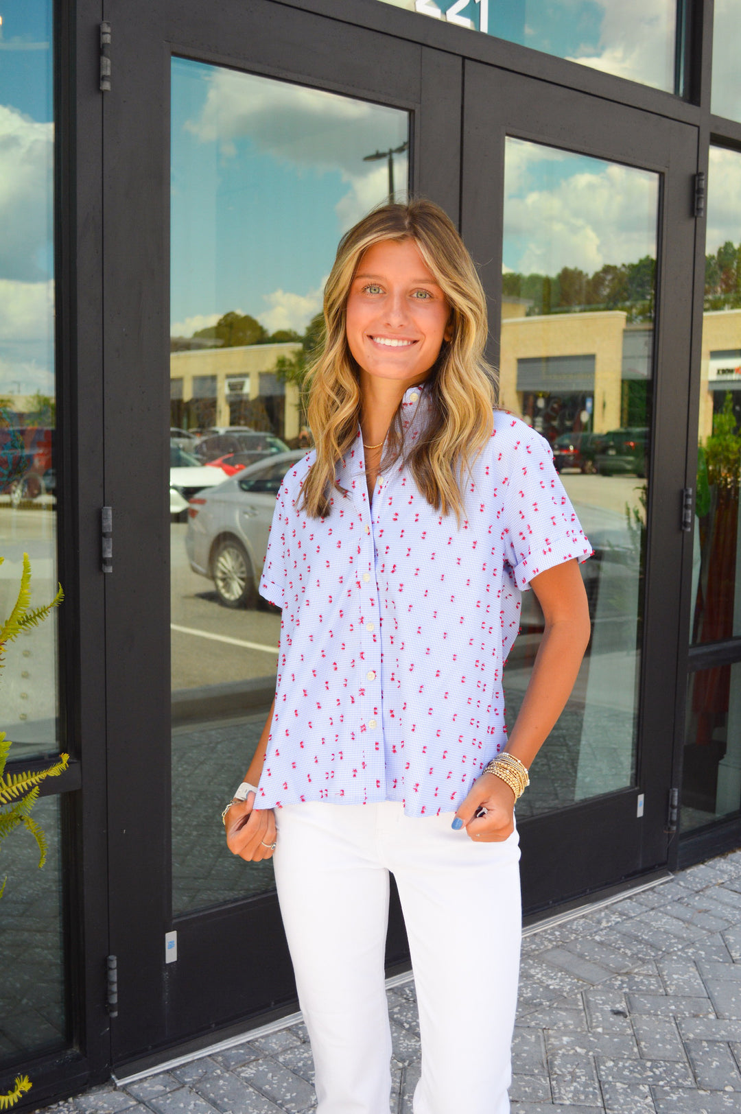 Check Please Short Sleeve Top