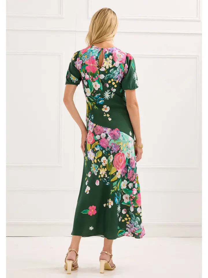 The Dawn Dress in Emerald Garden