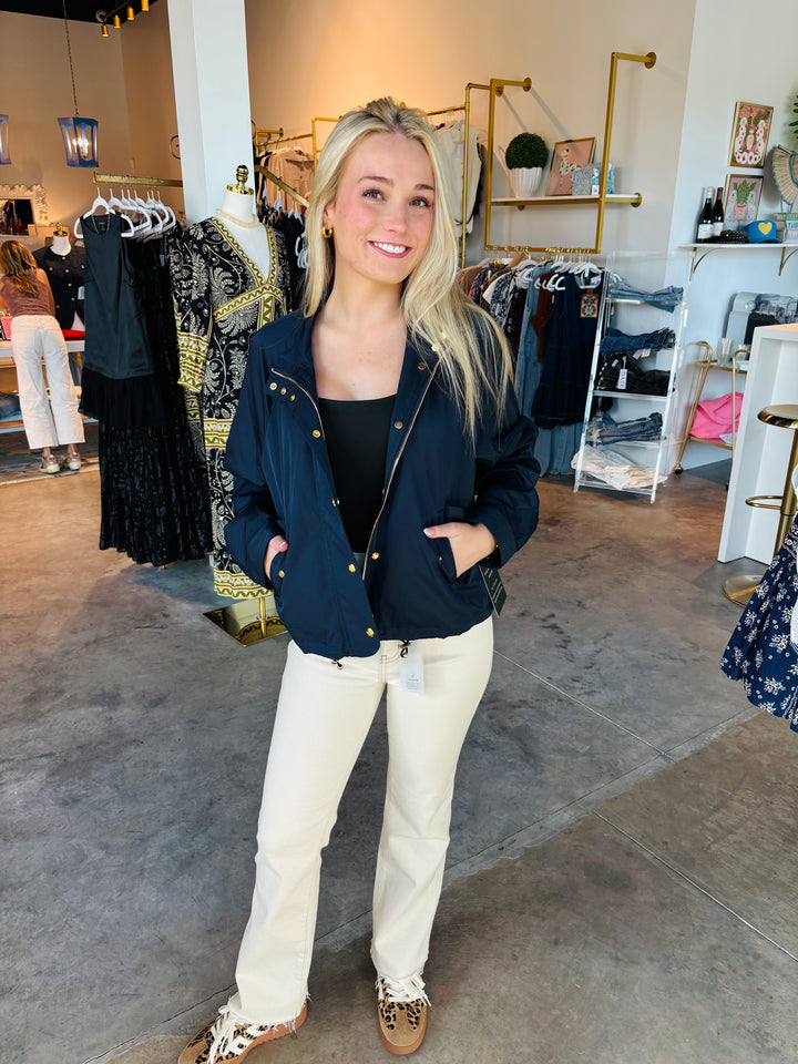 Navy Lightweight Bomber Jacket