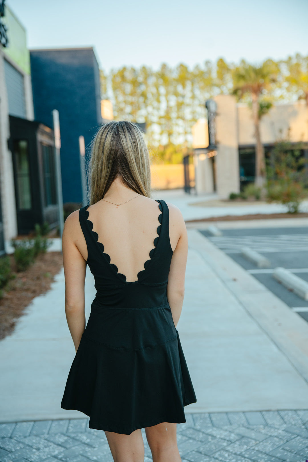 Black Scallop Kourt Dress