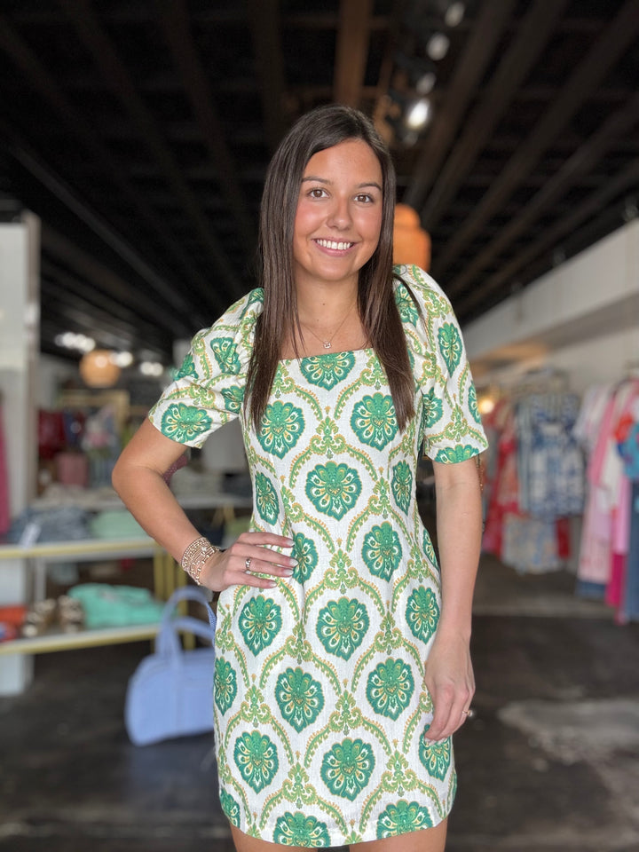 Green Motif Dress