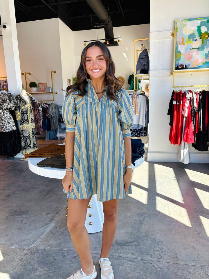 Hazel Fall Stripe Mini Dress