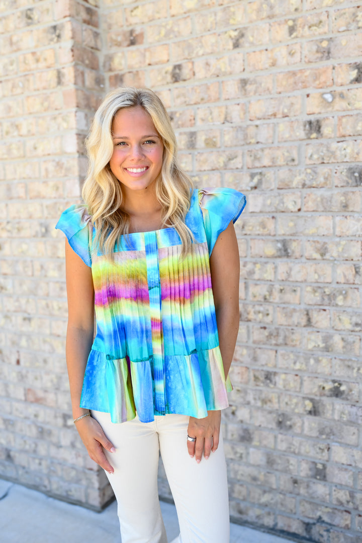 Sunset Stripe Zoe Top