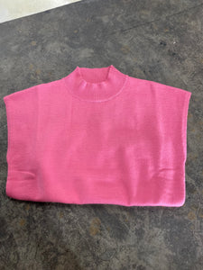 Pink Short-Sleeve Sweater