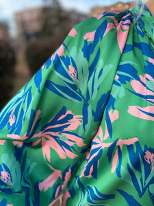 Green and Pink Foliage Top