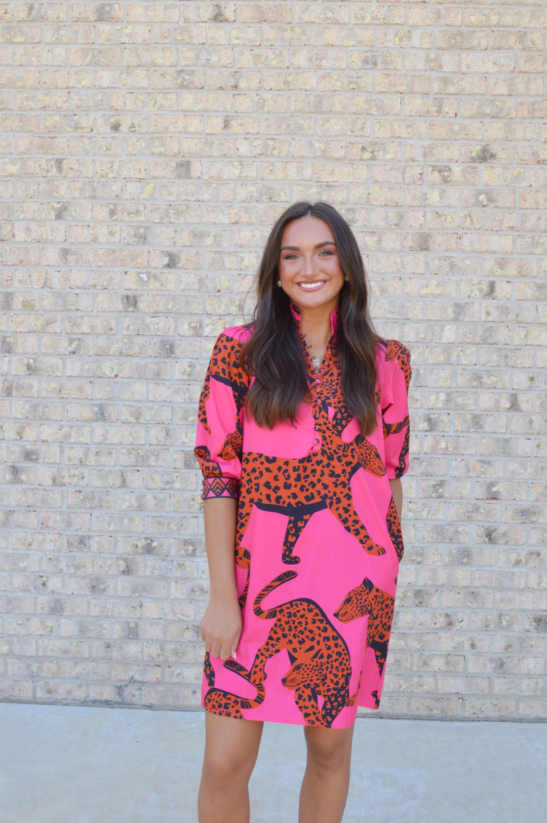 Pink Leopard Dahlia Dress