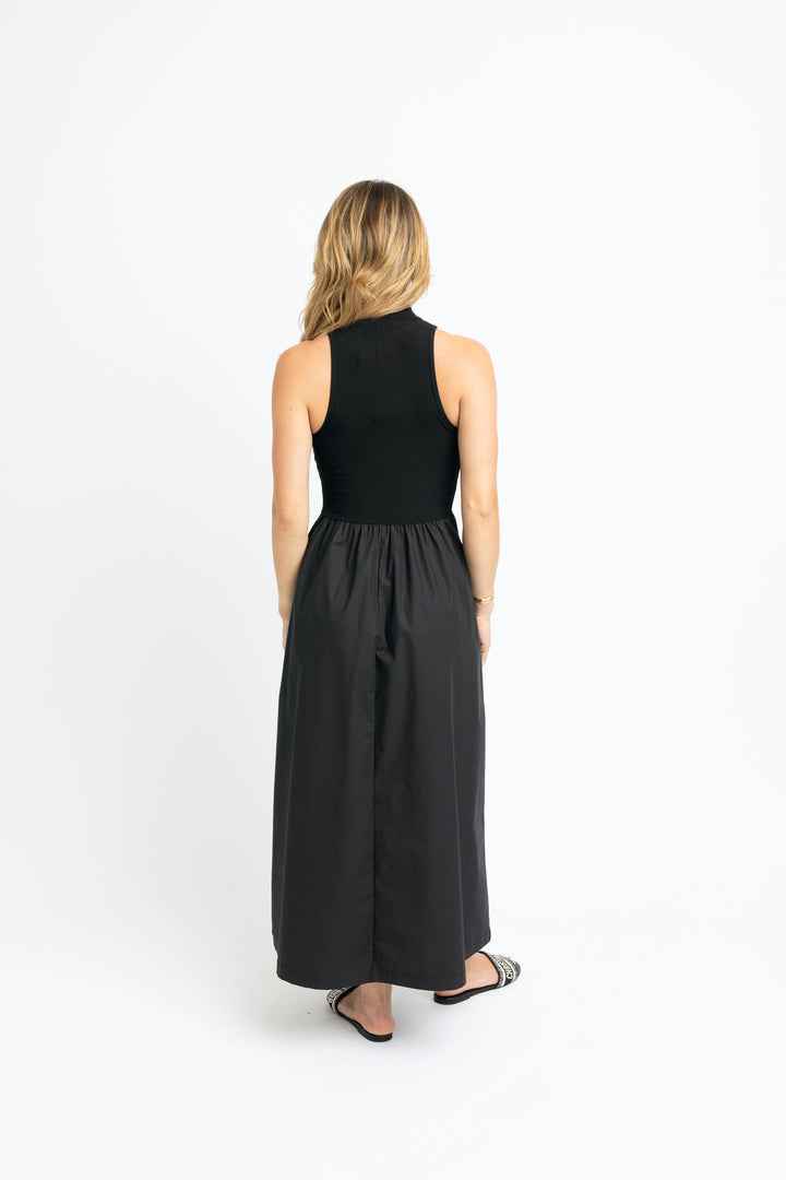 Black Mockneck Maxi