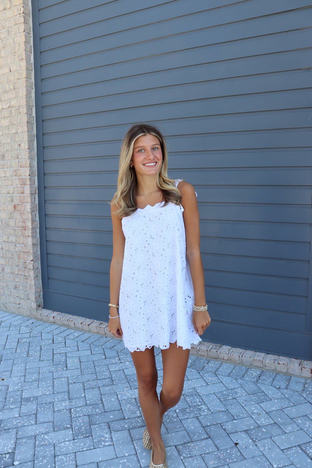 Tillie Mini Dress in Coconut