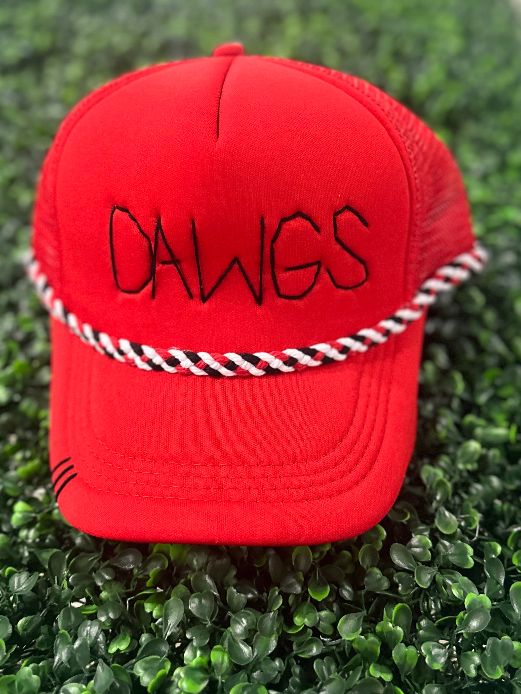 DAWGS Trucker Hat in Red