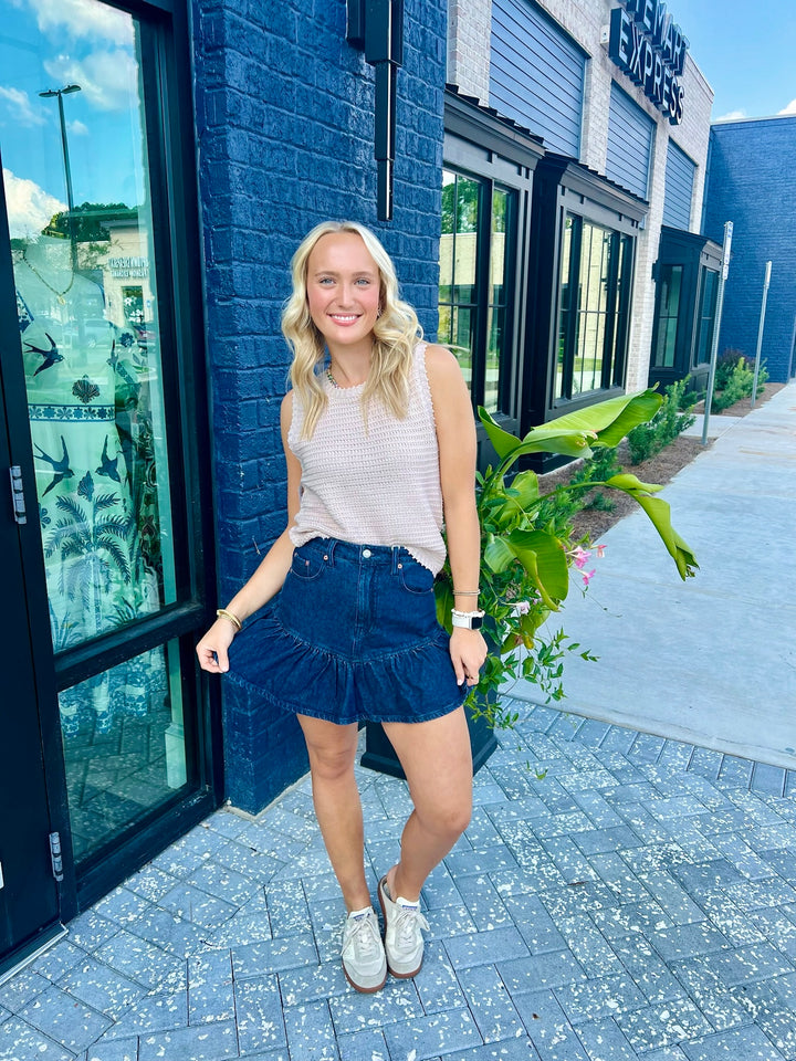 Smooch Ruffle Skirt - Daze Denim