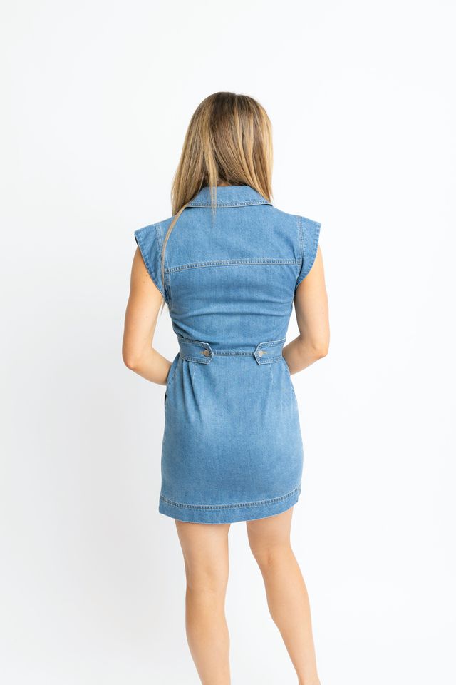 Denim Utility Mini Dress