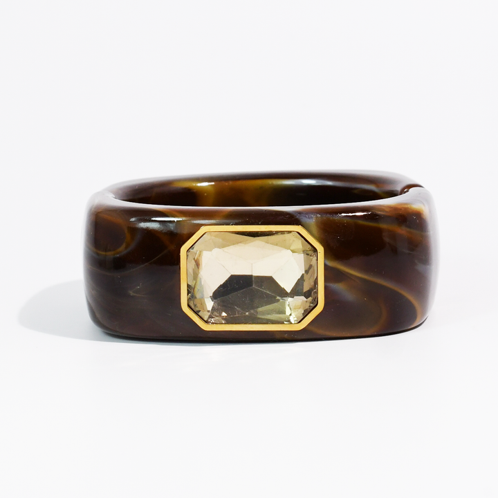 The Gemma Cuff Bracelet: Dark Brown