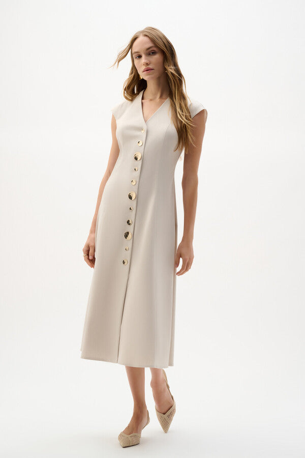 womens cream midi dress Classic – Shop Wrens Style:PF263806 Size medium measures 50.25 wedding guest dress BEADED OFF THE SHOULDER