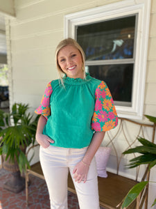 Daisy Embroidered Top