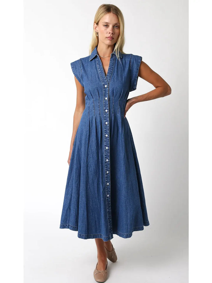 Blair Denim Midi Dress