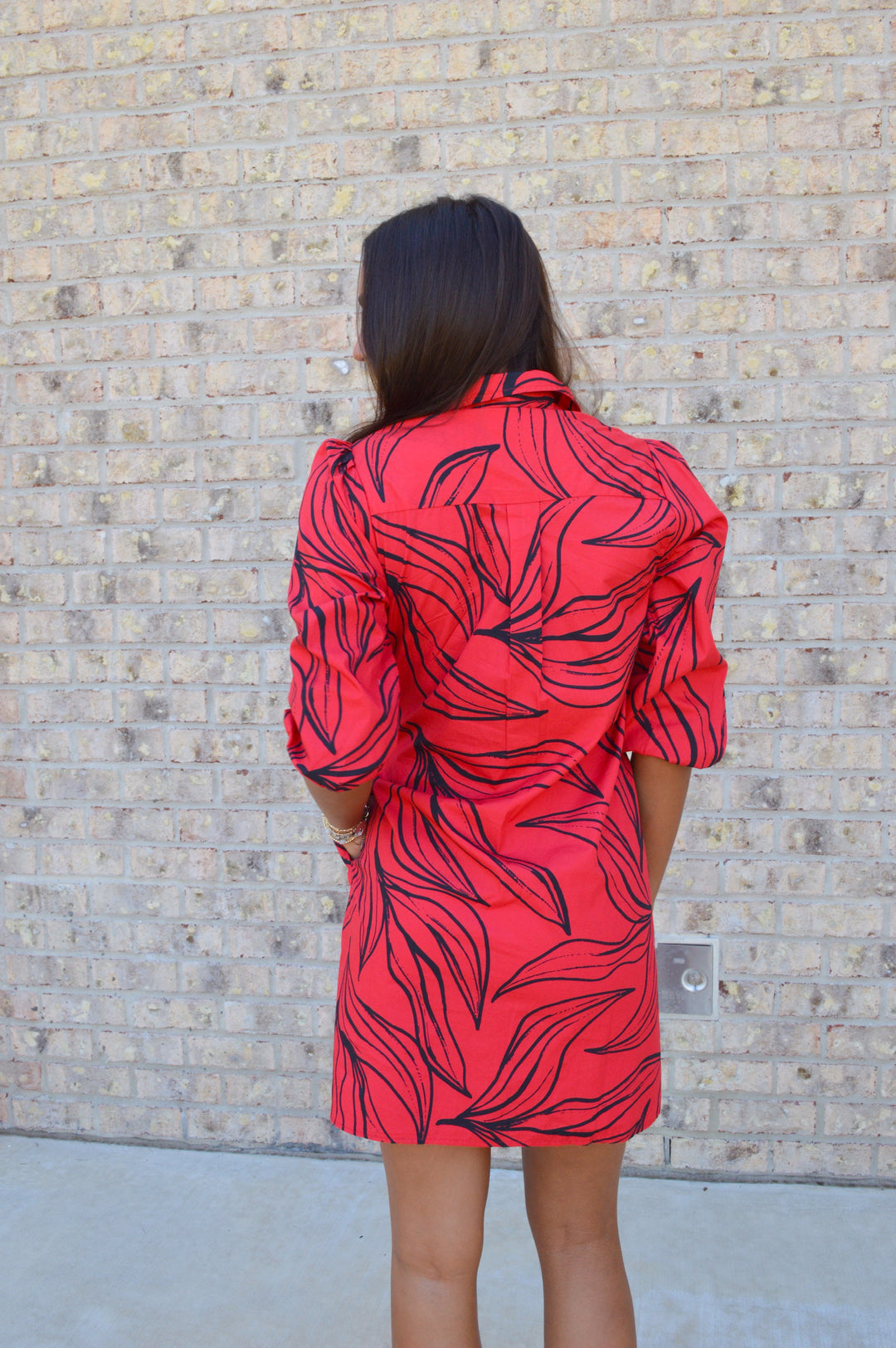 Ava Red & Black Dress