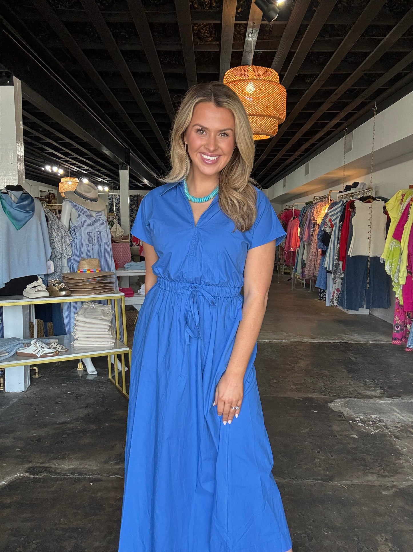 Summer Blues Midi Dress