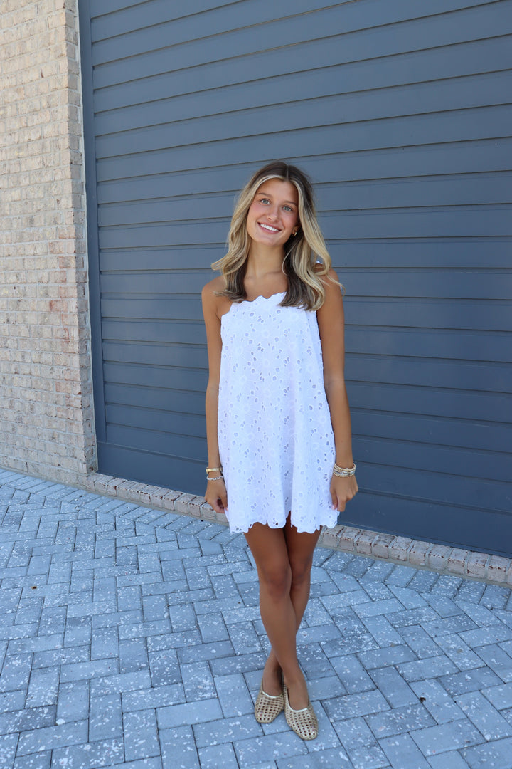 Tillie Mini Dress in Coconut