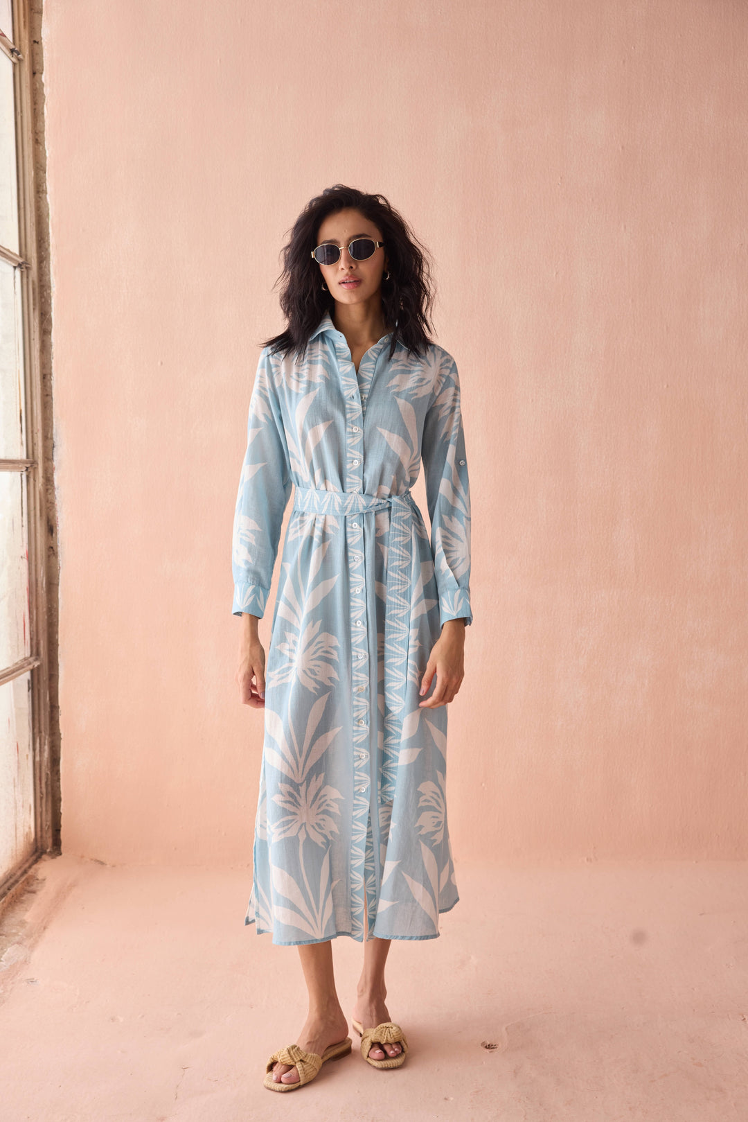 Emma Maxi Dress in Dana Skylight