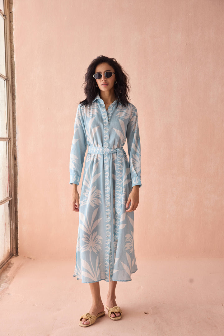 Emma Maxi Dress in Dana Skylight