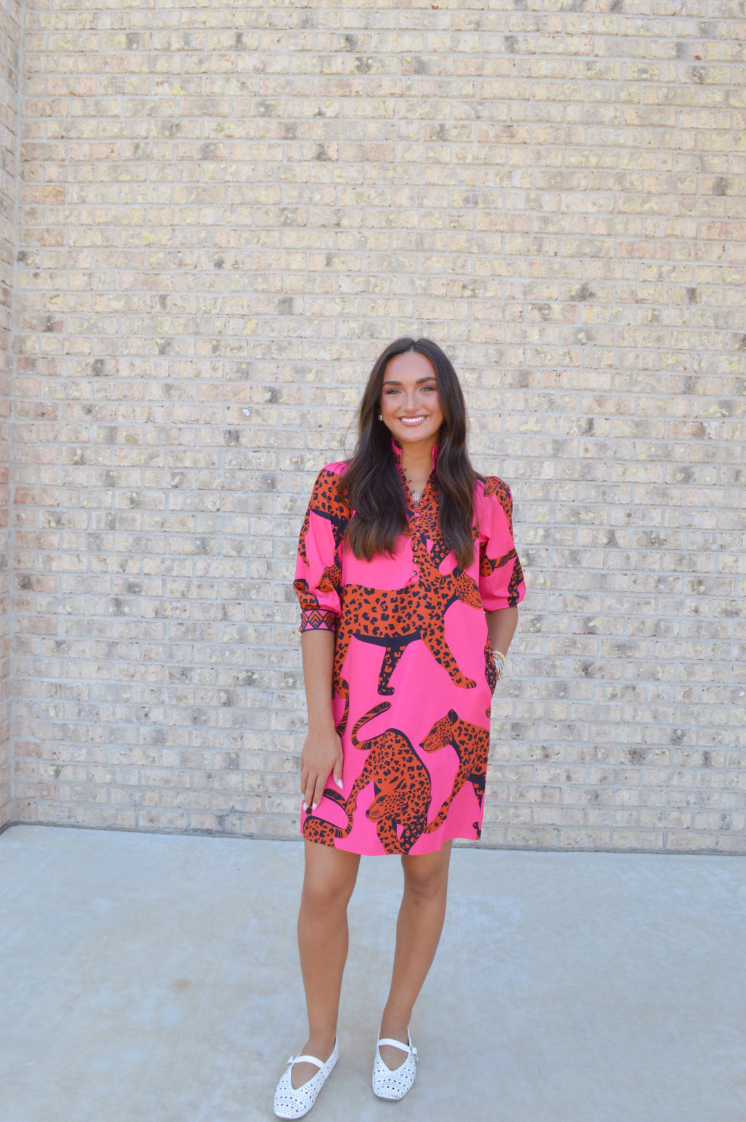 Pink Leopard Dahlia Dress