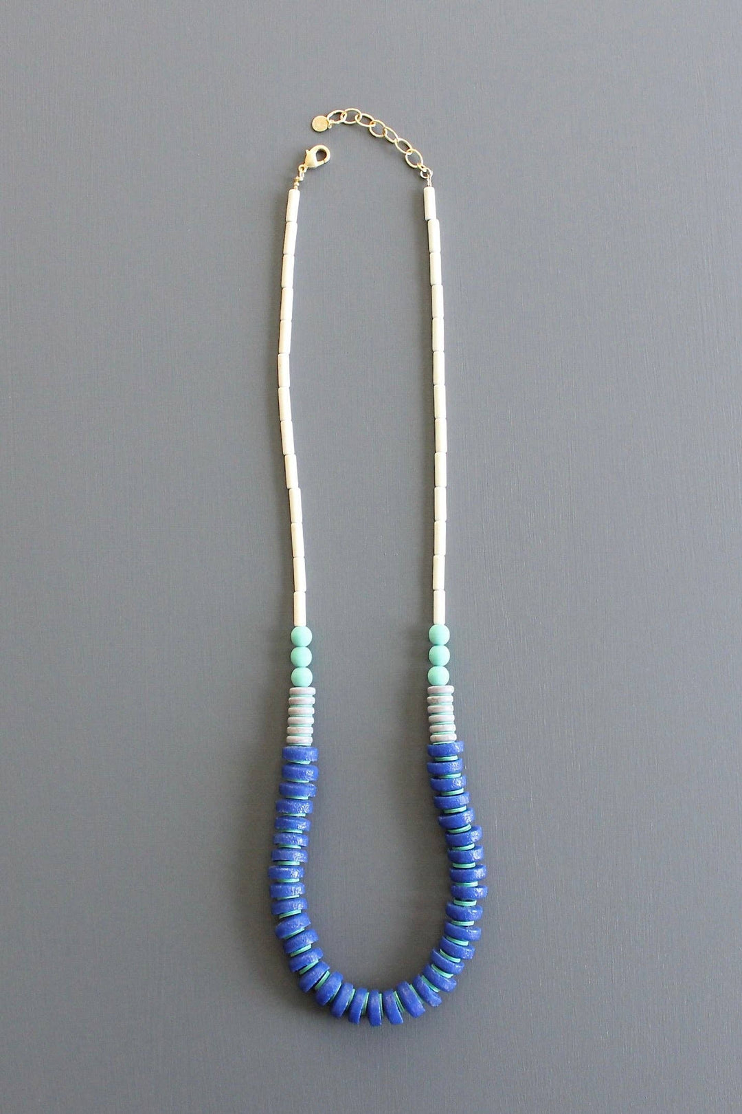 Cobalt Ghana Glass Necklace