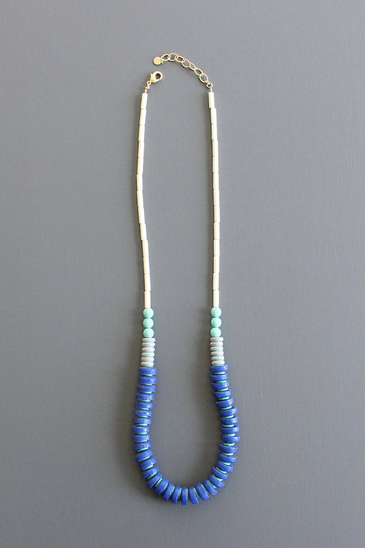 Cobalt Ghana Glass Necklace