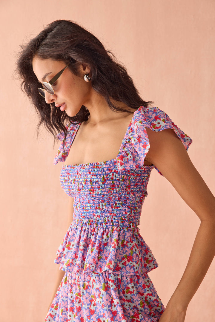 Zoe Top in Rita Punch Print
