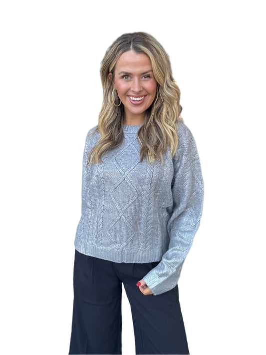 Silver Knit Sweater