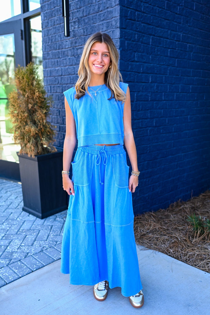 Terry Midi Skirt & Tank Set