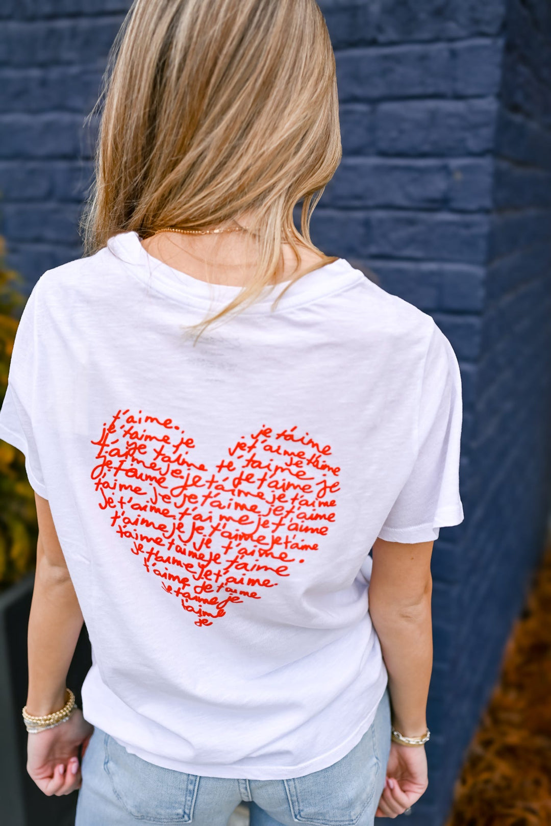 White Je T'aime Tee