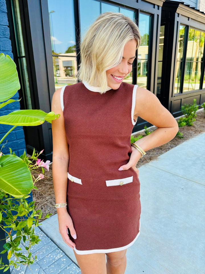 Knit Shift Mini Dress