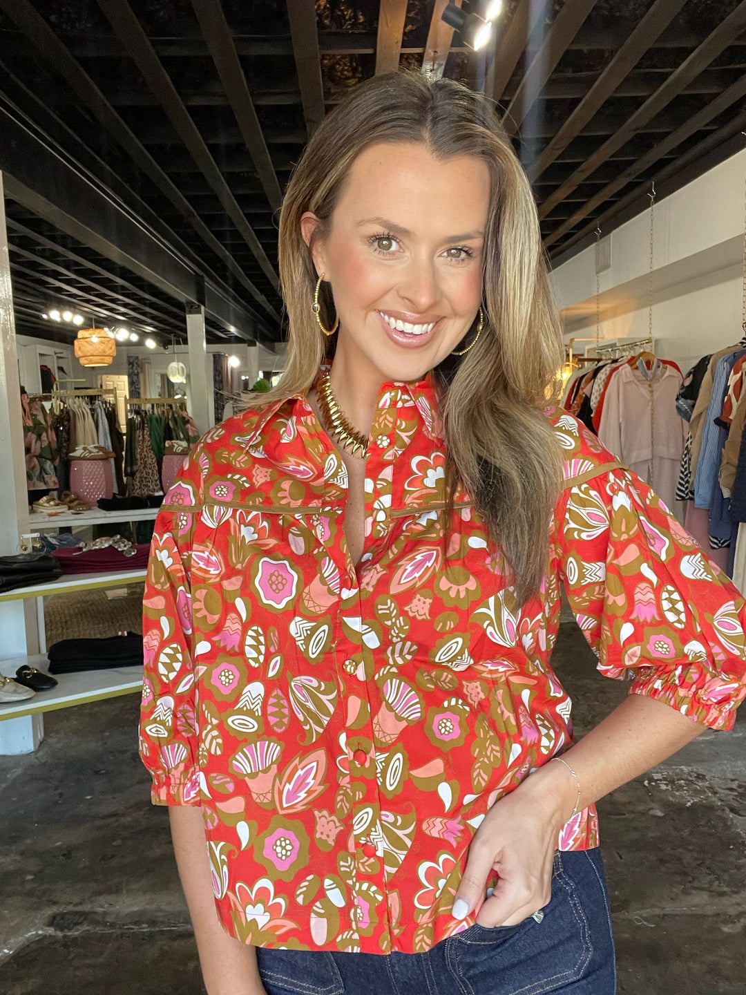 Harvest Round Yoke Blouse