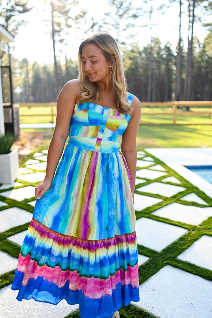 Sunset Stripe Gianna Dress