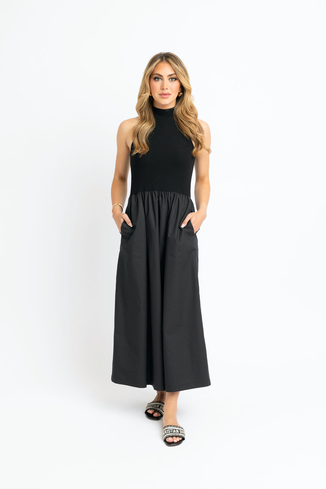Black Mockneck Maxi