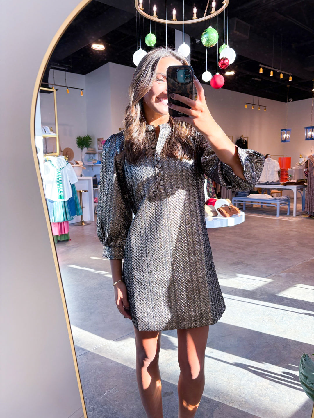 Maeve Dress in Party Gold