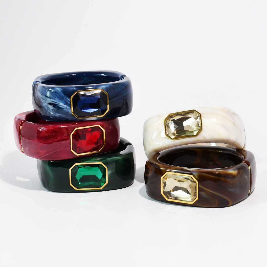 The Gemma Cuff Bracelet: Navy