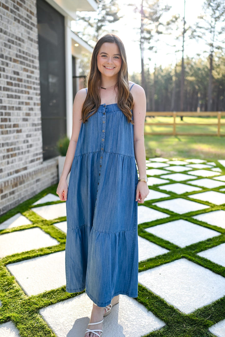 Vintage Indigo Midi Dress
