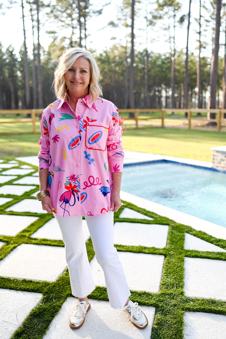 Abstract Sketch Blouse