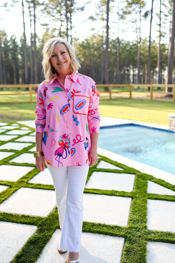 Abstract Sketch Blouse