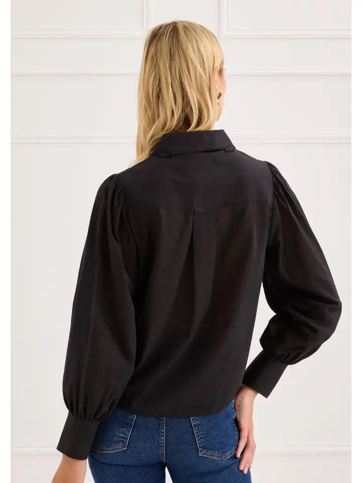 The Cami Shirt in Black Butterfly