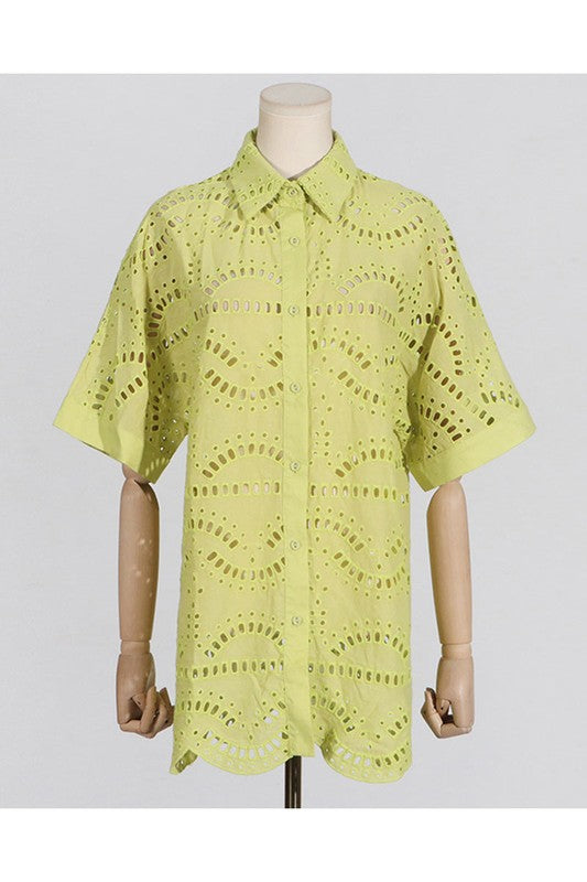 Green Eyelet Set