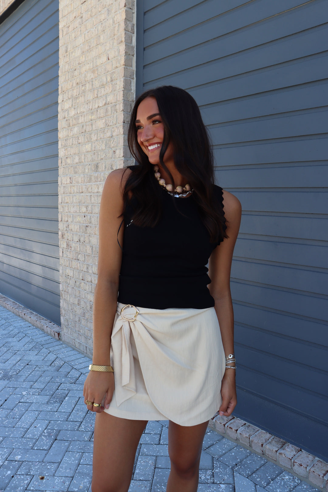 Light Sand Wrap Skirt