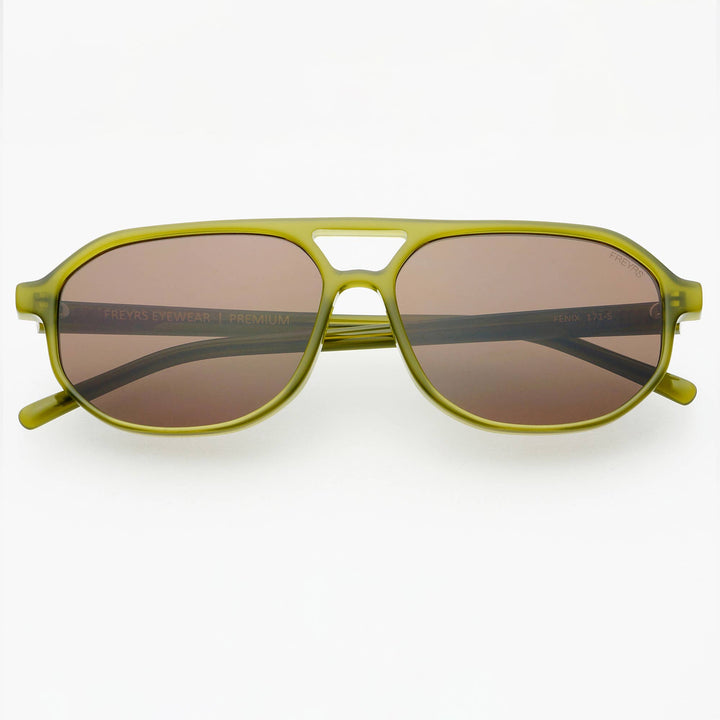 Fenix Acetate Unisex Aviator Sunglasses - Olive